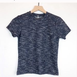 Free people tweed blouce high neck